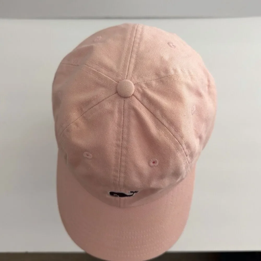 Vineyard Vines Baseball Cap Hat Womens One Size Pink Whale Logo Adjustable